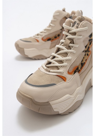 Luvishoes Olıvıa Bej Desenli Kadın Spor Bot Bej