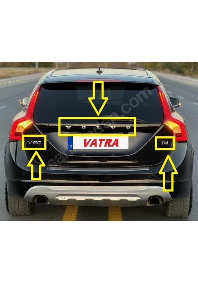 V60 1.6 T4 T4 2011 Uyumlu Volvo-t4 Ve V60 Bagaj Yazısı Seti
