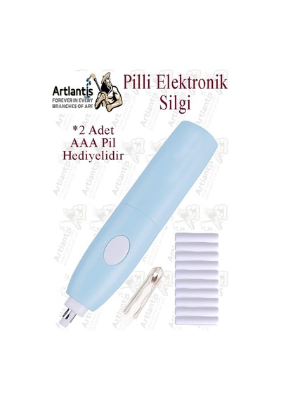 Elektronik Silgi Pilli 1 Paket Otomatik Elektrikli Taşınabilir Kalem Silgi Kara Kalem Eskiz Çizim Grafit