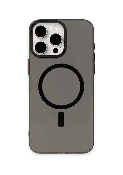 Mey İthalat Apple iPhone Uyumlu 15 Pro Max Kılıf Anka Pc Magneticsafe Sert Metal Kapak - Siyah
