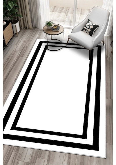 West Home Dijital Baskı Yıkanabilir Kaymaz Taban Leke Tutmaz Beyaz Mutfak Halısı Salon Halısı Ve Yolluk Wh 496 White