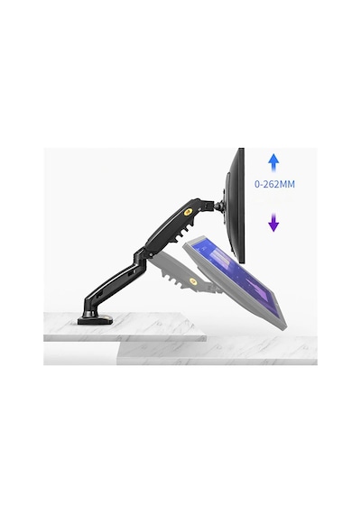 NB F160 Çift Kol Amortisörlü Monitör Tutucu 17-30" LCD LED Monitö