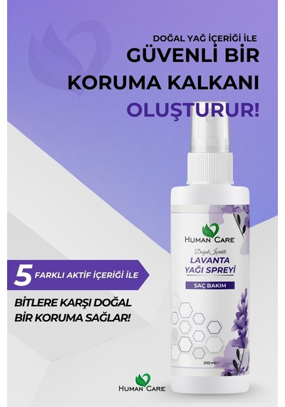 Lavanta Yağı Saç Spreyi - Bit Kovucu Saç Spreyi - Itır, Neem, Çay Ağacı