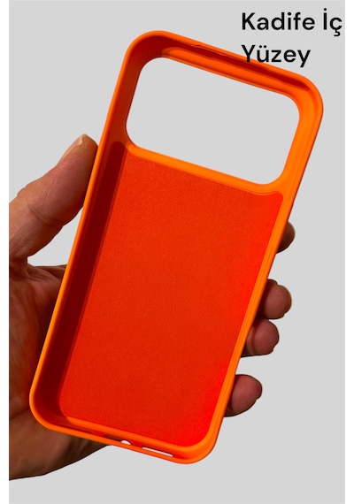 Iphone 17-18 Pro Max Uyumlu Kılıf Logolu Lansman Soft Yumuşak Içi Kadife Silikon Kapak