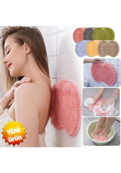 Banyo Duş Masaj Aleti Sırt Ve Ayak Masaj Pedi Silikon Masaj