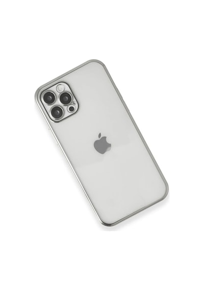Apple İphone 12 Pro Kılıf Razer Lensli Silikon - Gümüş 0.2M-Çok Renkli