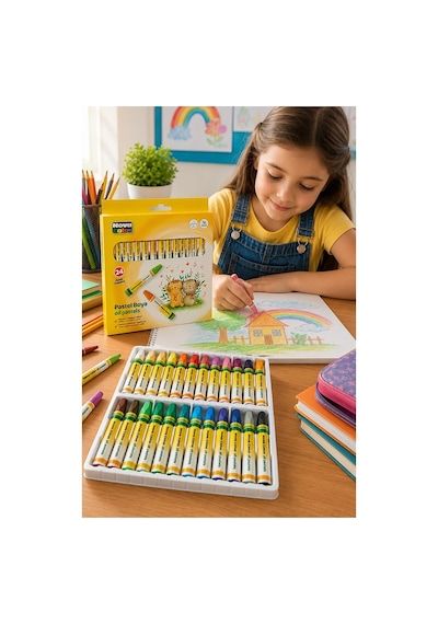 Pastel Boya 24 Renk 1 Paket Nova Color Pastel Boya 24 Lü Karton Kutulu Parlak Canlı Ve Örtücü Renkler Çok Renkli