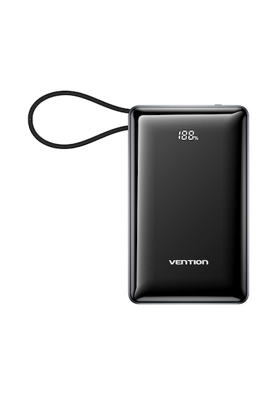 Vention Dash Serisi 20000mah 65w Powerbank Dahili Kablolu Dijital Göstergeli Hızlı Şarjlı Gri