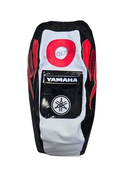 Depo Kılıfı Cepli Siyah/beyaz - Kırmızı Detaylı 2011 Ve Öncesi - Yamaha Ybr
