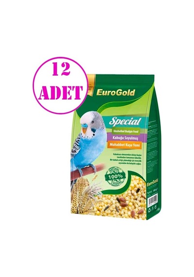 Eurogold Special Kabuksuz Muhabbet Kuşu Yemi 500gr 12 Adet