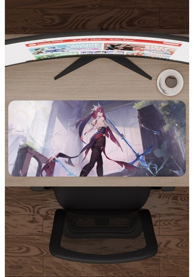 Rosaria Genshin Impact Anime Oyuncu V2 - 70x30 Xl Gaming Mouse Pad Fare Altlığı