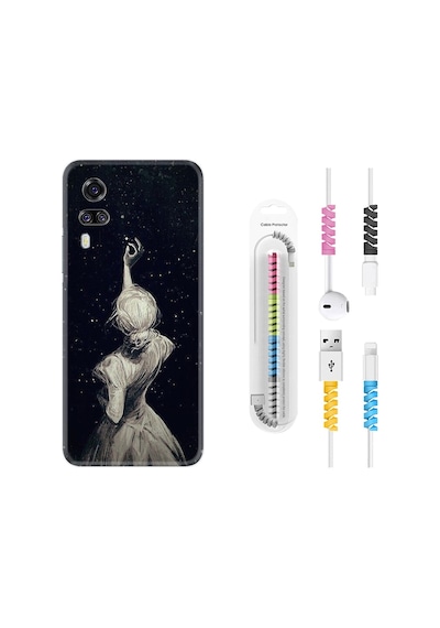 Vivo Y51 Kılıf Kablo Koruyuculu Star Woman 1332