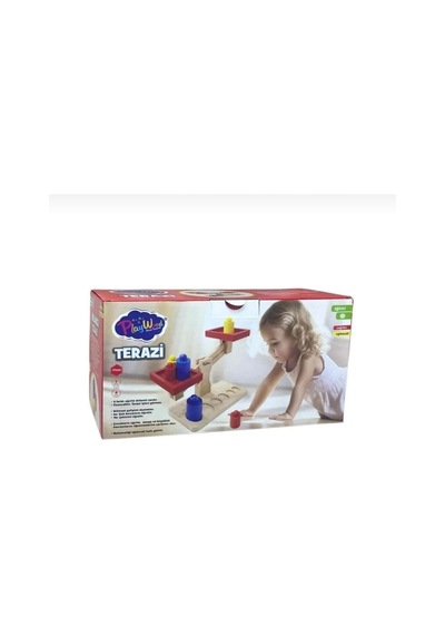 Tr Oyuncak Eğitici Ahşap Terazi, 7 Parça, 4 Renk, Unisex