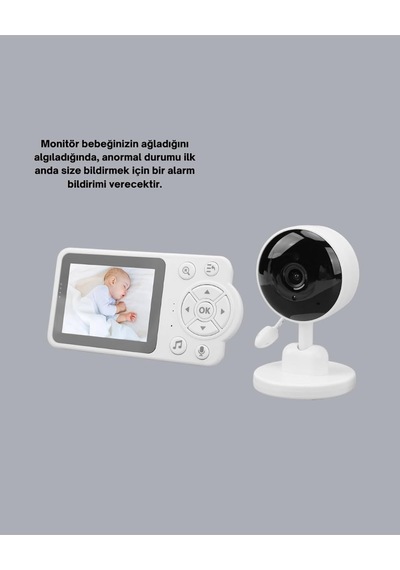 C3b Bebek Kamerası 2.8 İnç Ekranlı Gece Görüşlü Monitör, -2,5, Uczzzc3bbebekkamerası-5, Çok Renkli, Bebek-kızl Genel