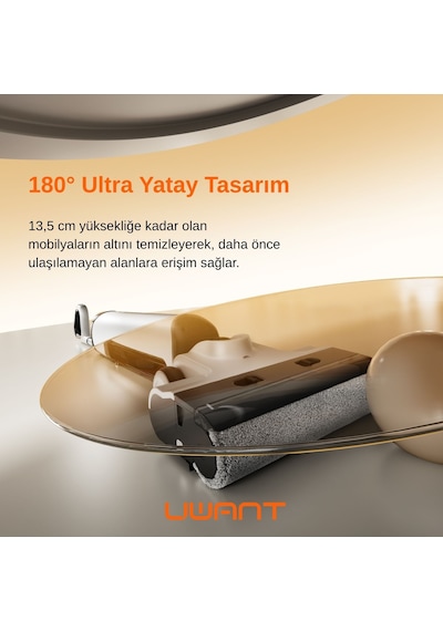 Uwant  D500  Vakum + Mop Kendini Temizleme Özellikli 17.000Pa Islak Kuru Şarjlı Süpürge