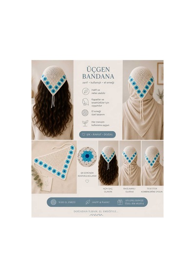 Örgü Bandana Çok Renkli - 921861101 Çok Renkli