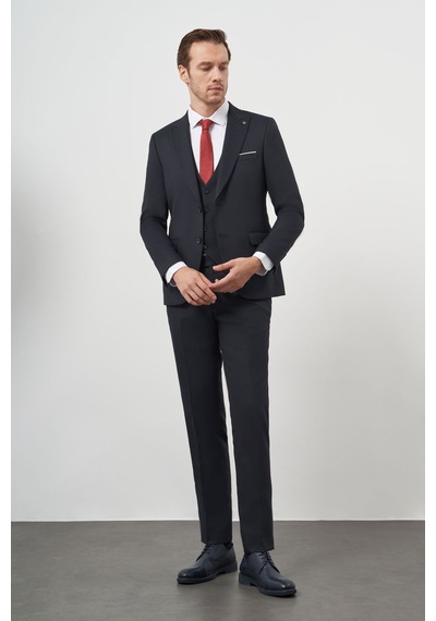 Morven Erkek Lacivert Poliviskon Basic Yelekli Jakar Desen Slim Fit Sivri Yaka Takım Elbise 25mc001019200 Lacivert Morven Erkek Lacivert Poliviskon Basic Yelekli Jakar Desen Slim Fit Sivri Yaka Takım Elbise 25mc001019200 Lacivert
