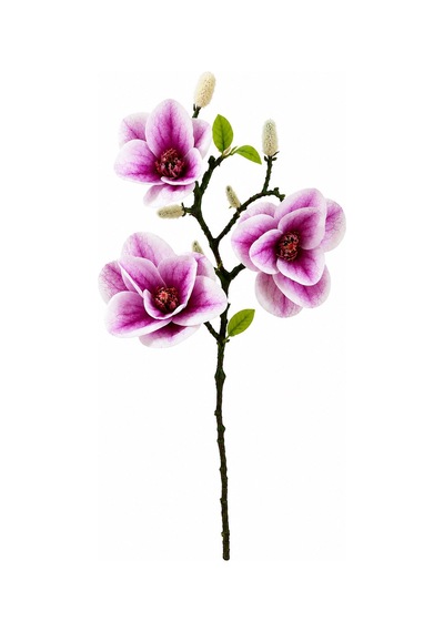 Yapay Mor Manolya Dal 57 Cm Mor - beyaz