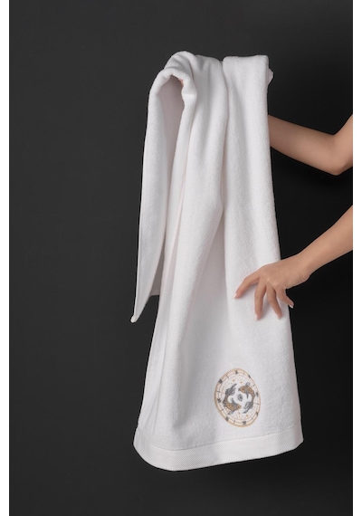 Varol %100 Microcotton Üst Kalite Havlu Seti Burç Nakışlı Balık-standart Balık Diğer