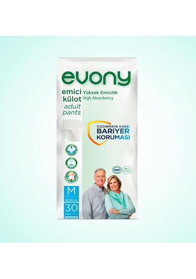 Evony Emici Külot Unisex Medium 30'Lu