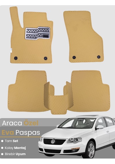 Volkswagen Passat B6 2005-2010 Uyumlu Eva Paspas Tam Set Oto Paspas,araca Özel,su Geçirmez 827