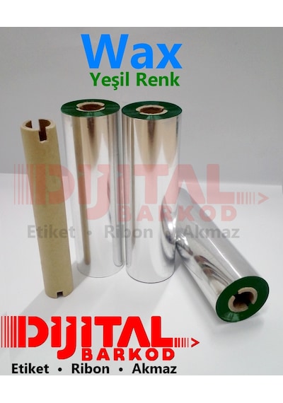 Renkli Ribon (Yeşil) Wax 110X74 Mt Wax Çiçekçi Ribonu / 1 Rulo