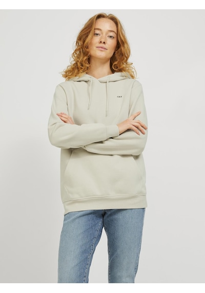 Jack & Jones Kadin Gögüs Minimal Baskili Sweatshirt - Abbie - 12223961 Moonbeam