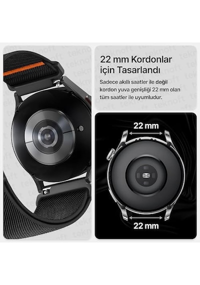 22mm İle Uyumlu Saatler İçin Steel Loop 46mm Yumuşak Kumaş Kordon Watch Gt6 Pro/gt6/gt5 Pro/gt5/gt4/watch 4 Pro/gt3/gt3 Pro/gt2/gt2 Pro