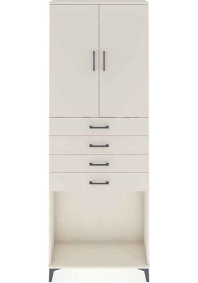 Arges Dolap 3 Raflı 4 Çekmeceli 2 Kapaklı 88x30x243 Aytaşı-ay... Aytaşı