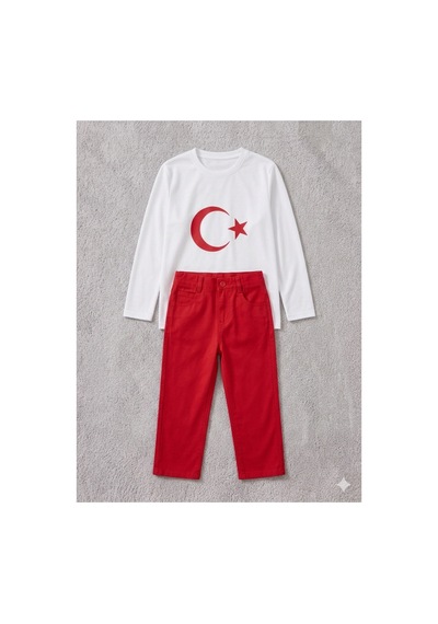 Çlm Store Likralı Kırmızı Pantolon Ve Uzun Kollu Ayyıldızlı Tişört Kırmızı-beyaz Kırmızı-beyaz Çlm Store Likralı Kırmızı Pantolon Ve Uzun Kollu Ayyıldızlı Tişört Kırmızı-beyaz Kırmızı-beyaz
