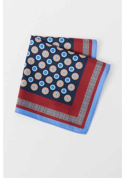 Ac&Co / Altınyıldız Classics Erkek Bordo Lacı Desenli Mendil Bordo - Lacivert