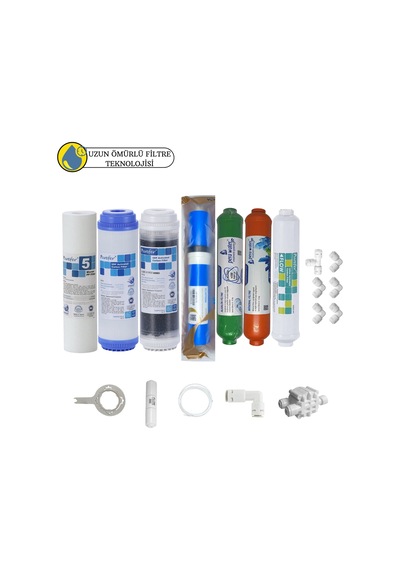 Purefer Açık Kasa Çift Karbonlu Sertifikalı 7li Vontron Helixfil Yüksek Tds Mebran Mineral+alkali