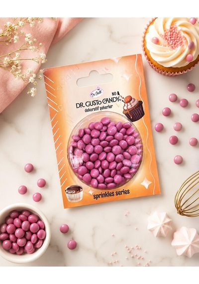 Dr. Gusto Pembe Bonbon Draje Pasta Süsleme Şekeri