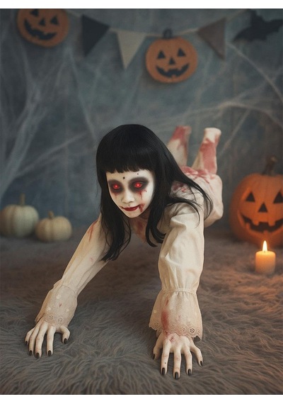 Cadılar Bayramı Sürünen Ölü Gelin Hareketli Halloween Parti Dekoru Genel
