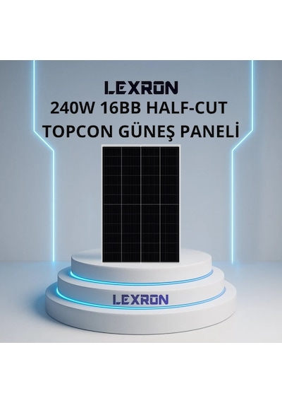 Lexron 240w 48 Cell 16bb Half-cut Topcon Güneş Paneli