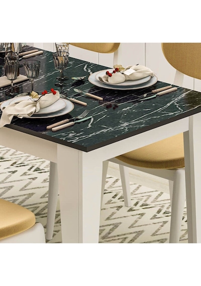 Şimal Yemek Masası 120x72 Beyaz - Royal Mermer Şimal Yemek Masası 120x72 Beyaz - Royal Mermer