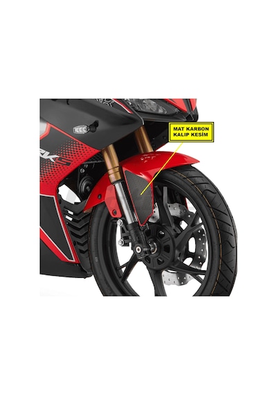 Qjmotor Rks Srk125r Ön Çamurluk Sağ Sol Mat Karbon Sticker Kaplama Etiket Modeli
