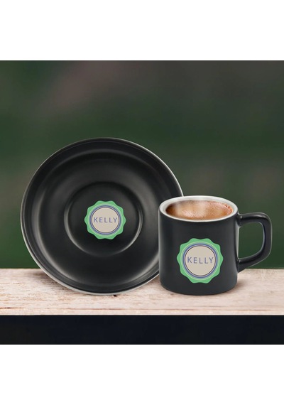 Bk Gift Kişiye Özel Coffe Tasarımlı Siyah Renk Türk Kahvesi Fincanı-7, Arkadaşa Hediye, Sevgiliye Hediye, Yıl Dönümü Hediyesi Kobitmeyen137764 Bk Gift