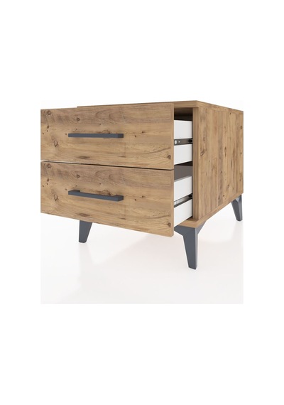 Kronos Komodin 2 Çekmeceli 44x59x48 Çam-çam Çam