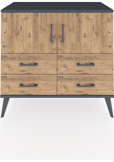 Hyperion Şifonyer 2 Raflı 4 Çekmeceli 2 Kapaklı 88x44x80 Antrasit-çam Çam Hyperion Şifonyer 2 Raflı 4 Çekmeceli 2 Kapaklı 88x44x80 Antrasit-çam Çam