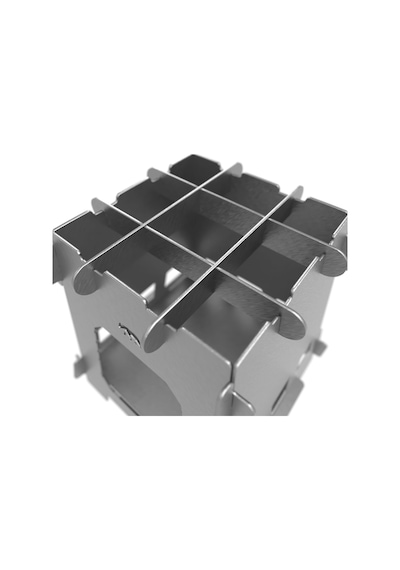 Kamp Ayısı Inox 1mm Paslanmaz Galvaniz Çelik Su Geçirmez Çantalı Ateş Kutusu Gri