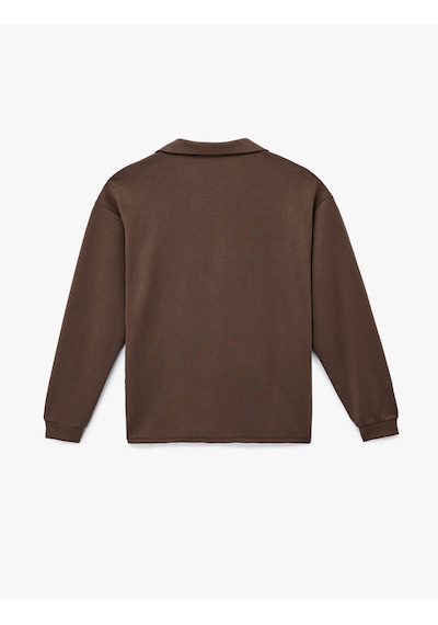 Koton Rahat Kalıp Modal Kumaş Uzun Kollu Polo Yaka Sweatshirt Kahverengi 6wak10111ek Kahve Koton Rahat Kalıp Modal Kumaş Uzun Kollu Polo Yaka Sweatshirt Kahverengi 6wak10111ek Kahve