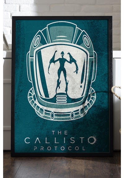 The Callisto Protocol Siyah Ahşap Çerçeveli Poster, Dekoratif Oyun Duvar Tablosu