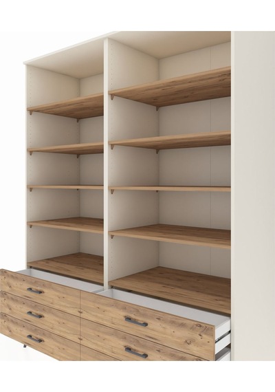 Kronos Gardrop 10 Raflı 6 Çekmeceli 176x59x221 Aytaşı-çam Beyaz Kronos Gardrop 10 Raflı 6 Çekmeceli 176x59x221 Aytaşı-çam Beyaz