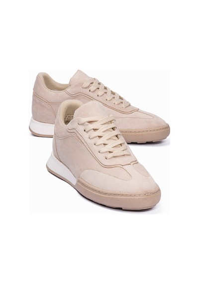Mubiano Kadın Süet Sneaker Bağcıklı Günlük Spor Ayakkabı Lavin Bej Bej