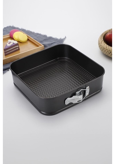 Karbon Çelik 24 Cm Siyah Kare Kelepçeli Kek Pasta Kalıbı Cin799sy Diğer