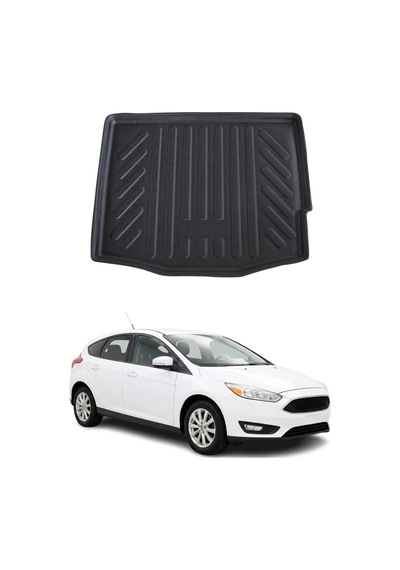 Ford Focus 4 Hb 2015-2018 Arası Uyumlu Araca Özel Kauçuk Bagaj Havuzu Siyah İnce Stepneli Model İçin