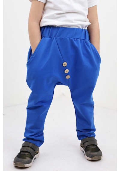 Toontoy Kids Toontoy Erkek Çocuk Beli Lastikli Düğmeli Asimetrik Eşofman Altı - 2 İplik Saks Toontoy Kids Toontoy Erkek Çocuk Beli Lastikli Düğmeli Asimetrik Eşofman Altı - 2 İplik Saks