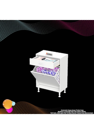 Eliusta Asil 60 Cm Kirli Çamaşır Sepetli Banyo Dolabı 1 Çekmeceli Mutfak Çok Amaçlı Dolap 60x88x32,5 Cm Beyaz Eliusta Asil 60 Cm Kirli Çamaşır Sepetli Banyo Dolabı 1 Çekmeceli Mutfak Çok Amaçlı Dolap 60x88x32,5 Cm Beyaz