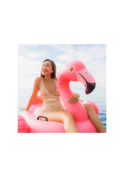 Tutmaclı Ada Temalı Renkli Flamingo Biniç Seti